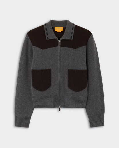 Guest in Residence Saddle Up! Jacket in Charcoal / Burnt Cocoa