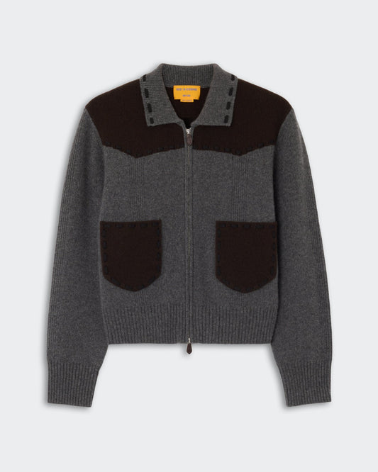 Guest in Residence Saddle Up! Jacket in Charcoal / Burnt Cocoa