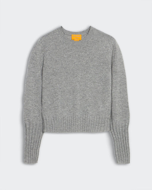 Guest in Residence Shrunken Crew in Heather Gray