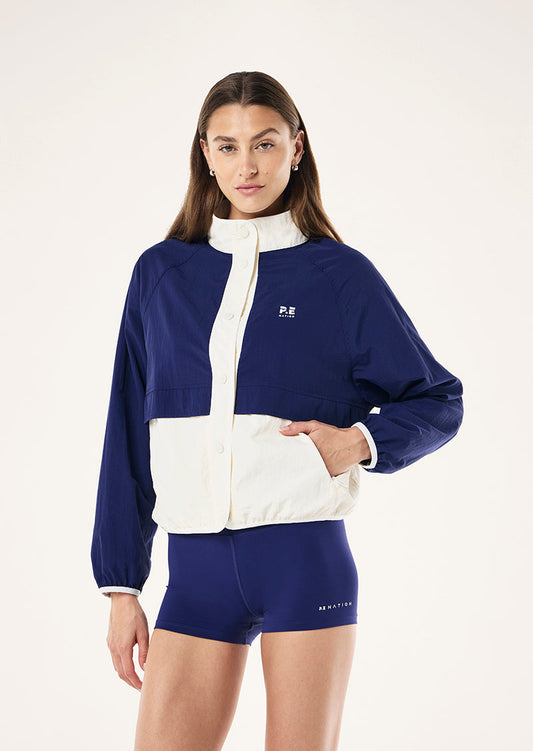 P.E Nation Technique Spray Jacket in Bright Navy