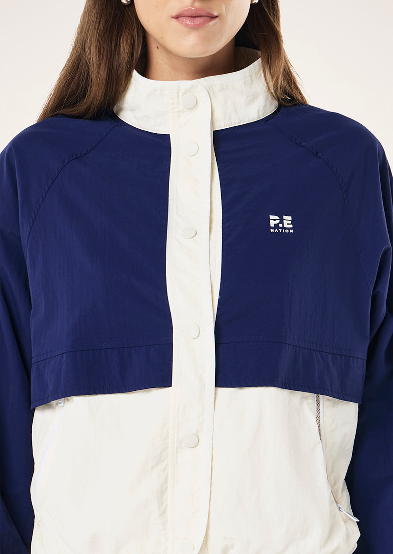 P.E Nation Technique Spray Jacket in Bright Navy