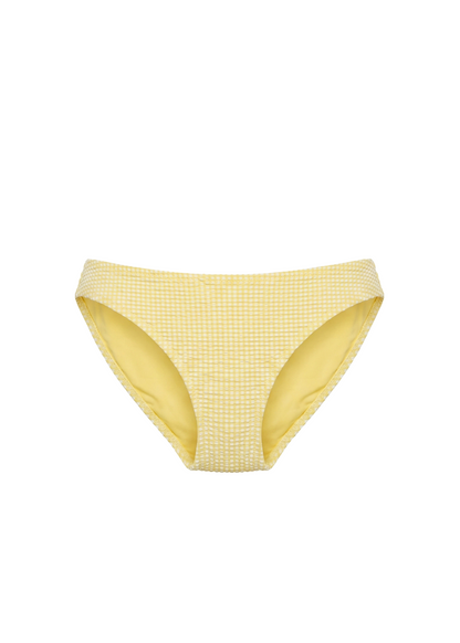 Solid & Striped Lolita Bikini Bottom Puckered Gingham in Citrina