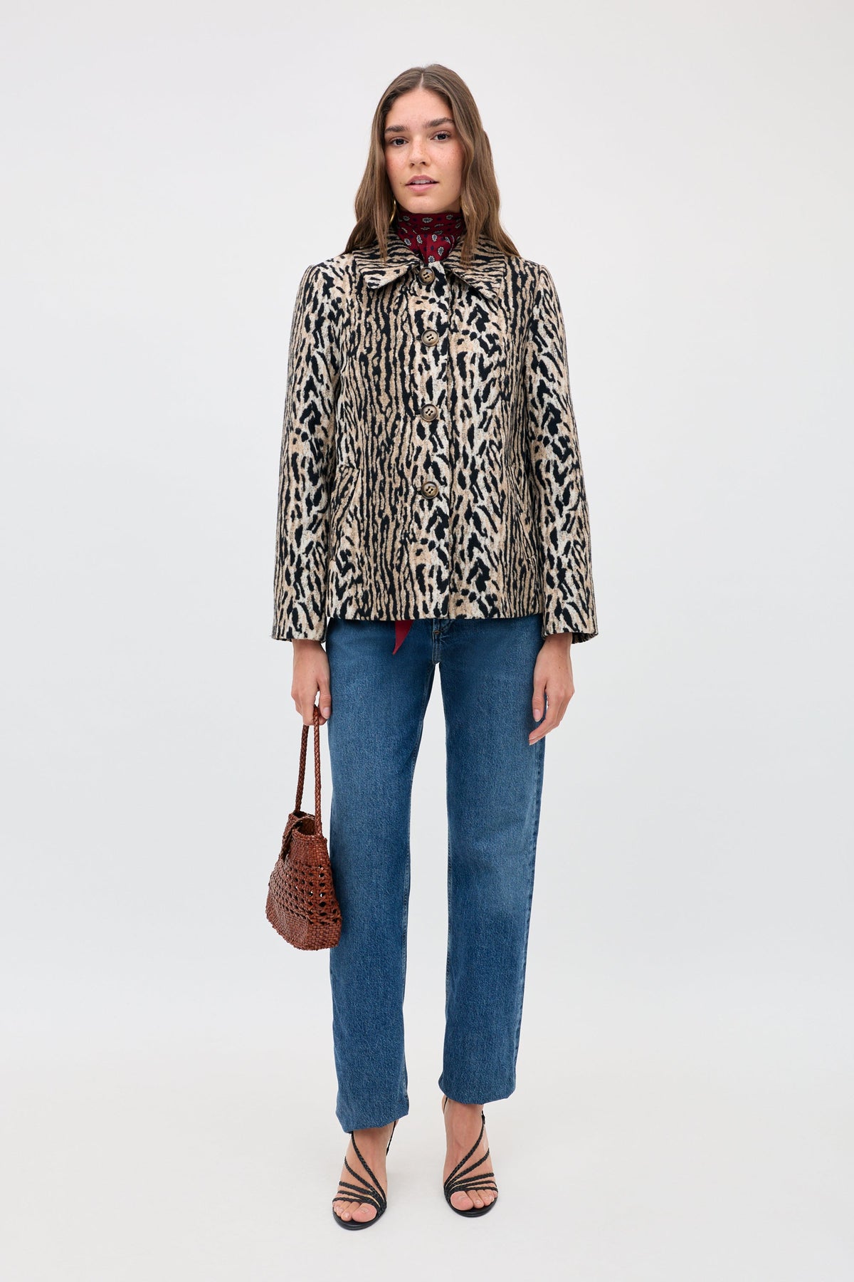 RIXO Tommie Jacket in Bohemia Leopard