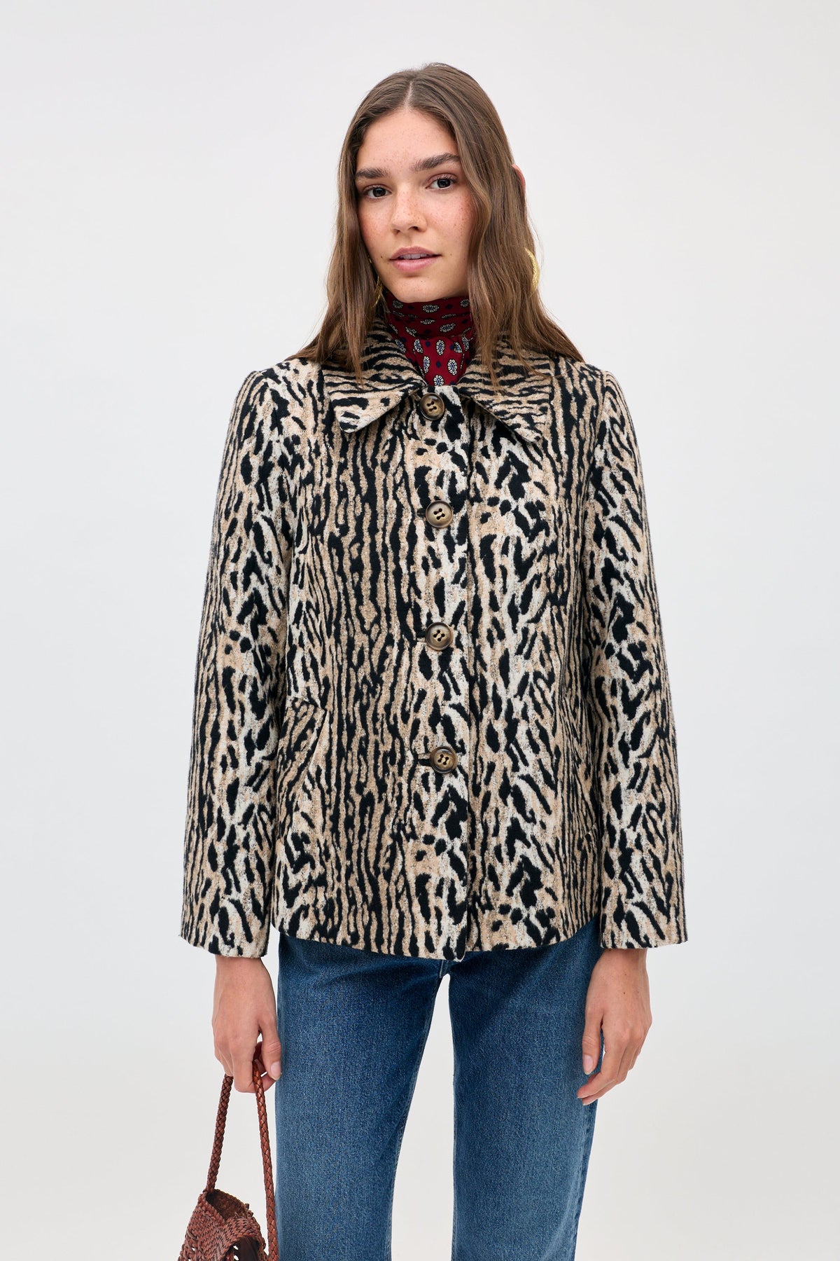 RIXO Tommie Jacket in Bohemia Leopard