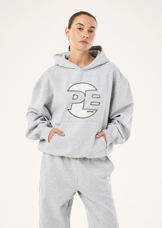 P.E Nation Voltage Hoodie in Mid Grey Marle
