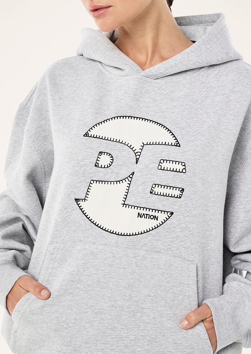 P.E Nation Voltage Hoodie in Mid Grey Marle