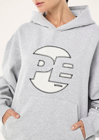 P.E Nation Voltage Hoodie in Mid Grey Marle