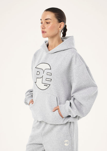 P.E Nation Voltage Hoodie in Mid Grey Marle