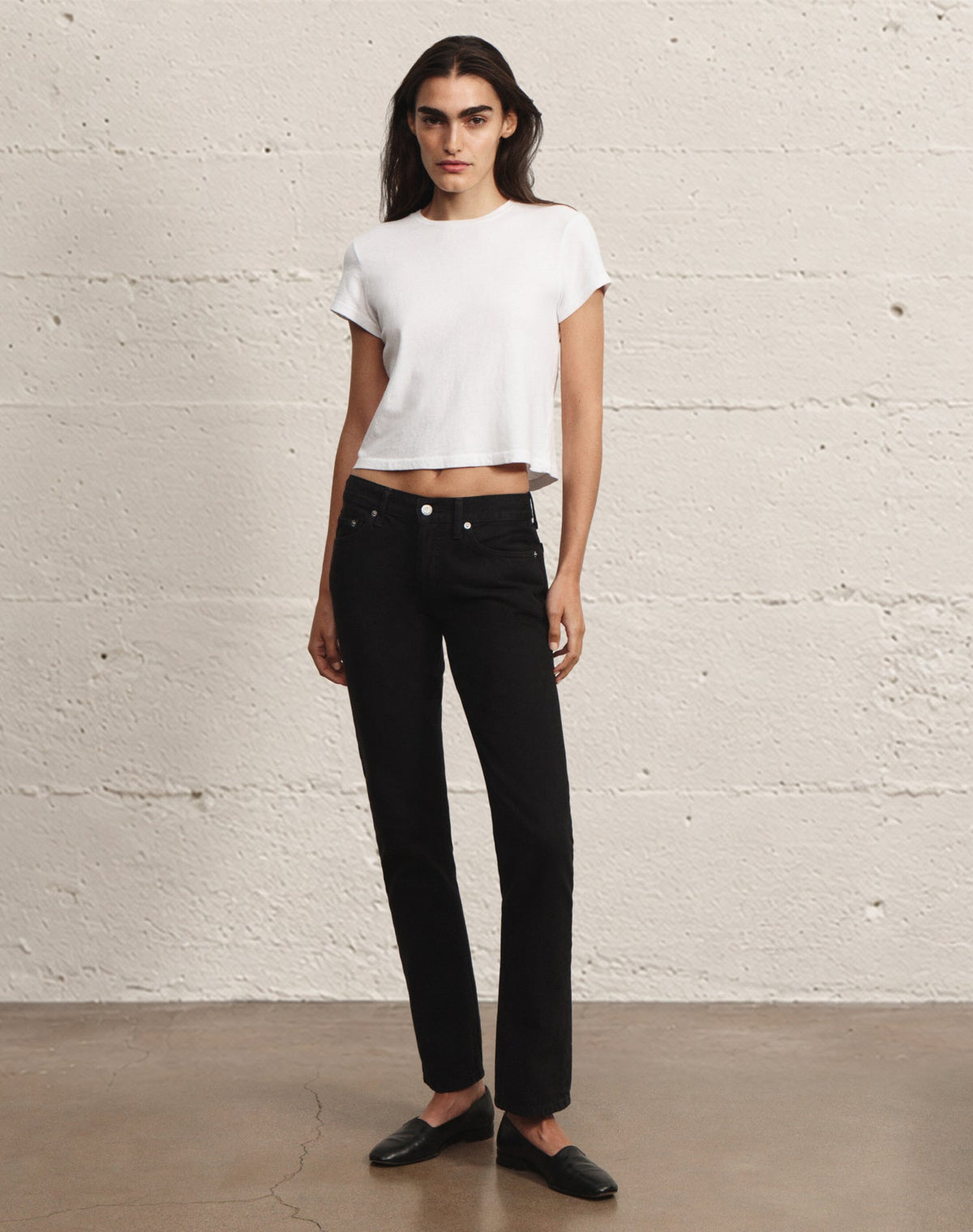 RE/DONE Slim Cig Jeans in Black
