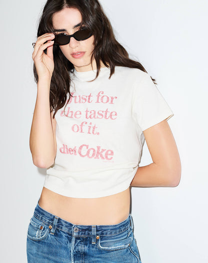 RE/DONE Classic Tee Diet Coke in Vintage White