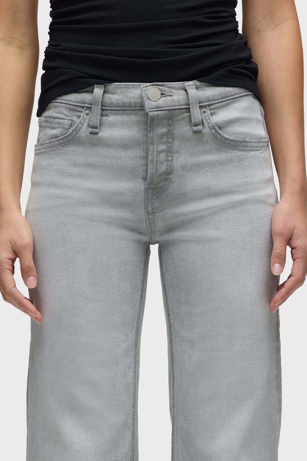 Hudson Rosie High-Rise Wide Leg Jean With Cuff in Washed Slate