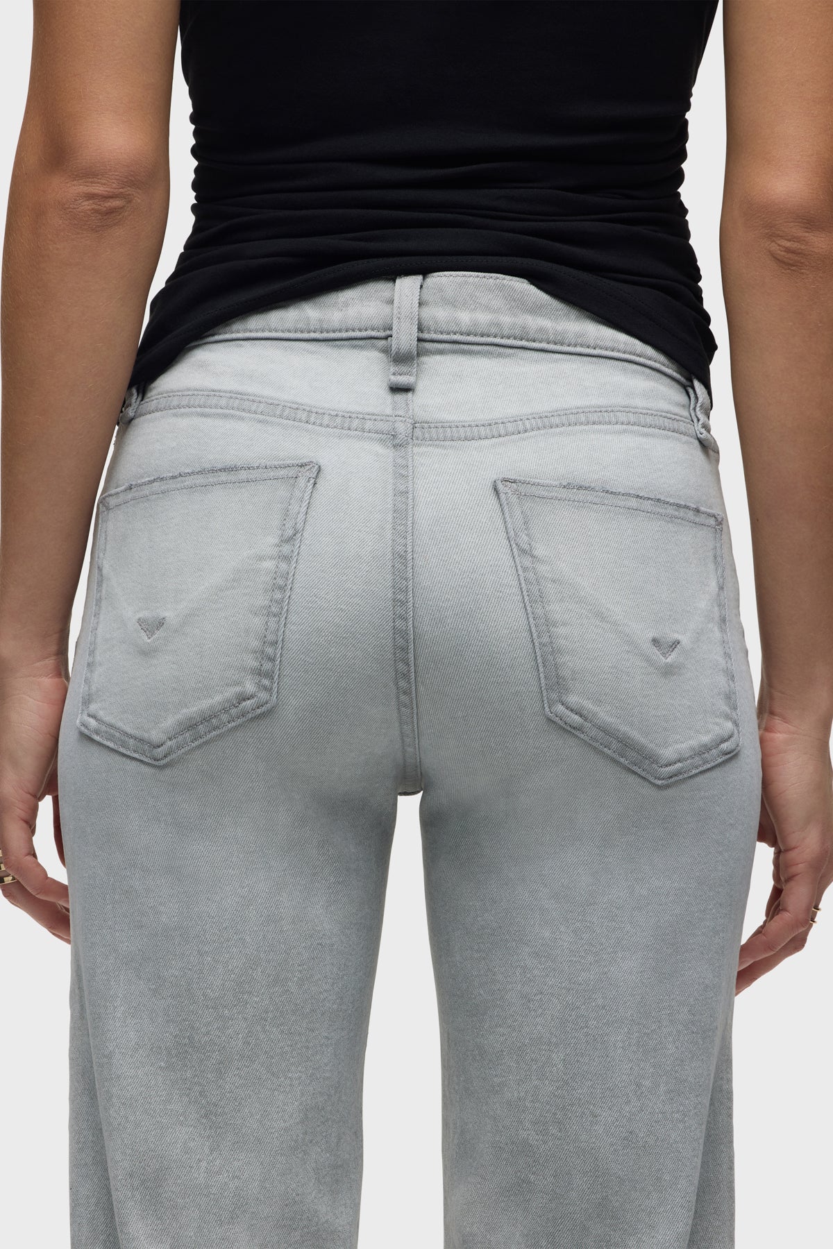 Hudson Rosie High-Rise Wide Leg Jean With Cuff in Washed Slate